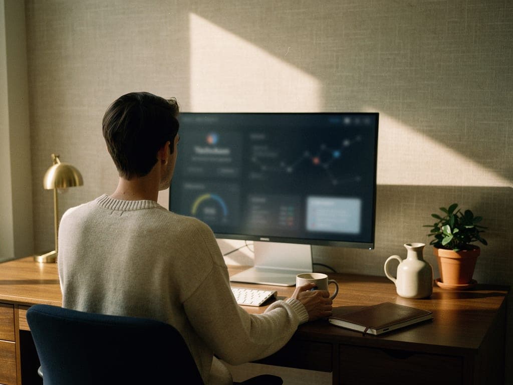 Remote operations professional at managed workstation