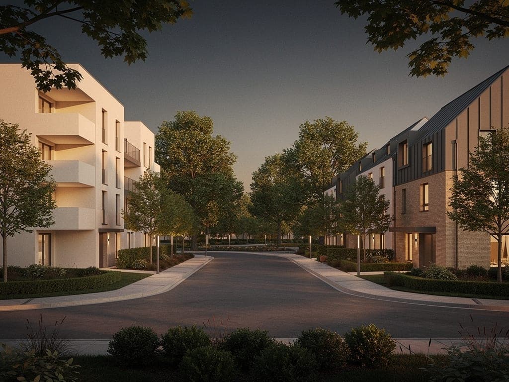 Modern residential development at golden hour — the kind of properties HYPR's Value Plan supports